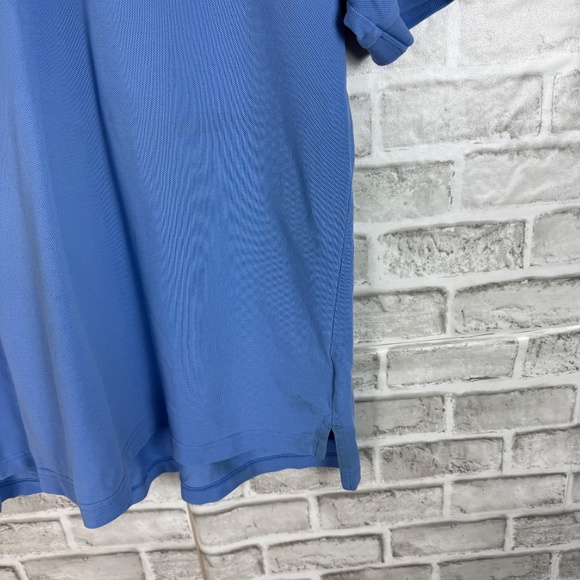 Brooks Brothers Performance Polo Baby Blue Mint Logo Collared Shirt Mens MEDIUM - Picture 3 of 8